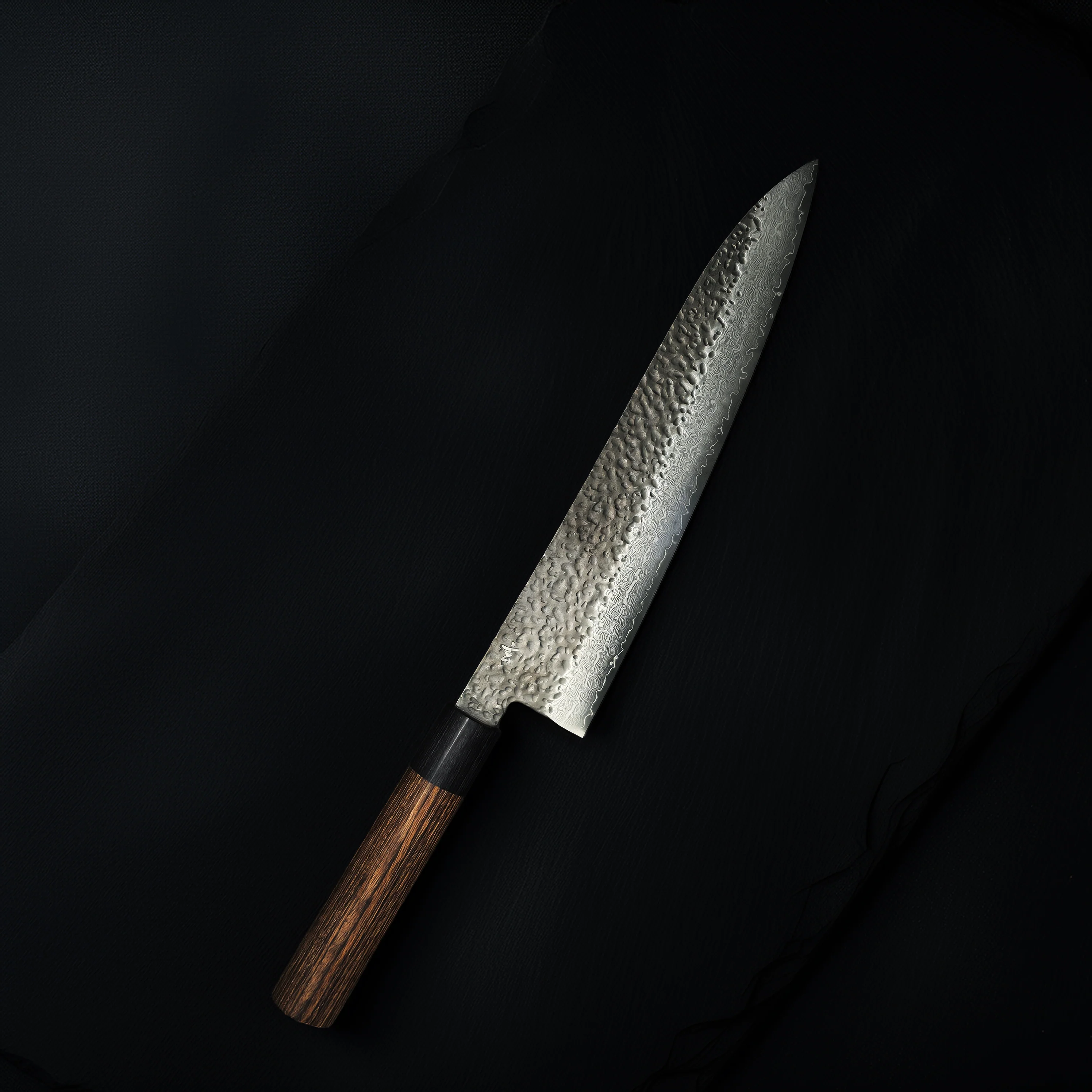 JAPONES: GYOUTO 240mm GEN BLACK DAMASCO NEGRO VG-10 MANGO EN PAKKAWOOD NEGRA - Image 6