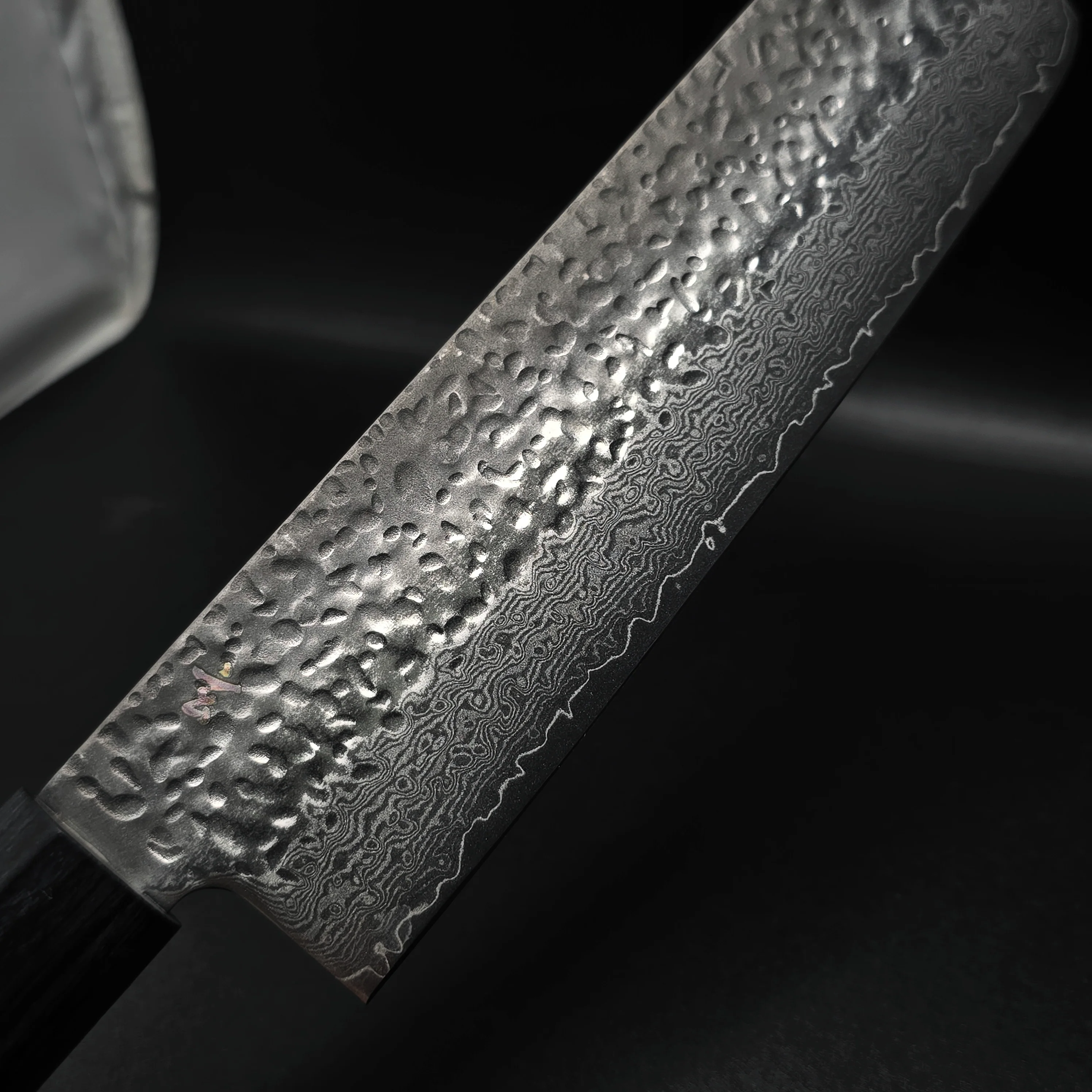 JAPONES: NAKIRI 150mm GEN BLACK DAMASCO NEGRO VG-10 MANGO EN PAKKAWOOD NEGRA - Image 3