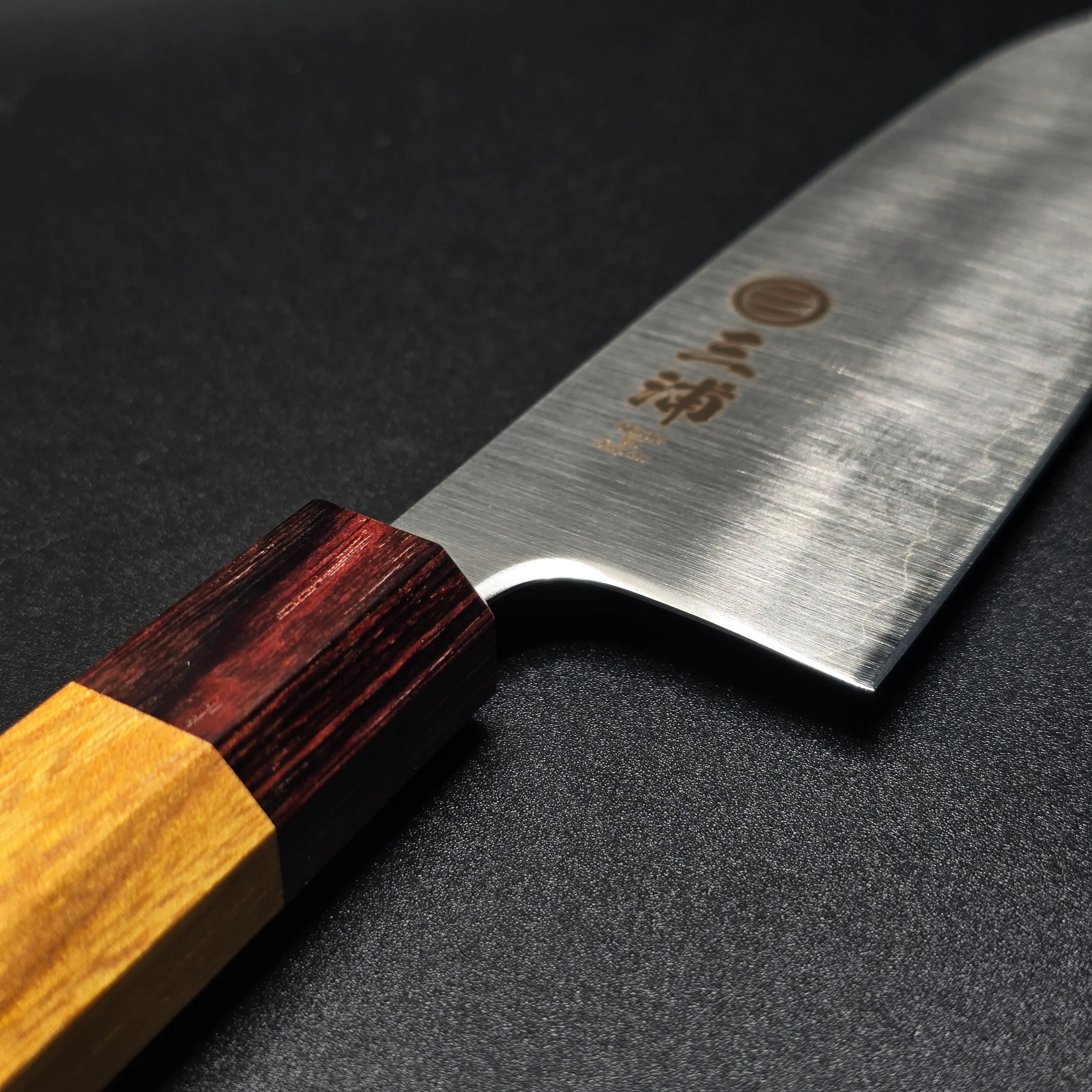 JAPONES: SANTOKU 165mm AOGAMI SUPER MANGO EN KEYAKI - Image 3