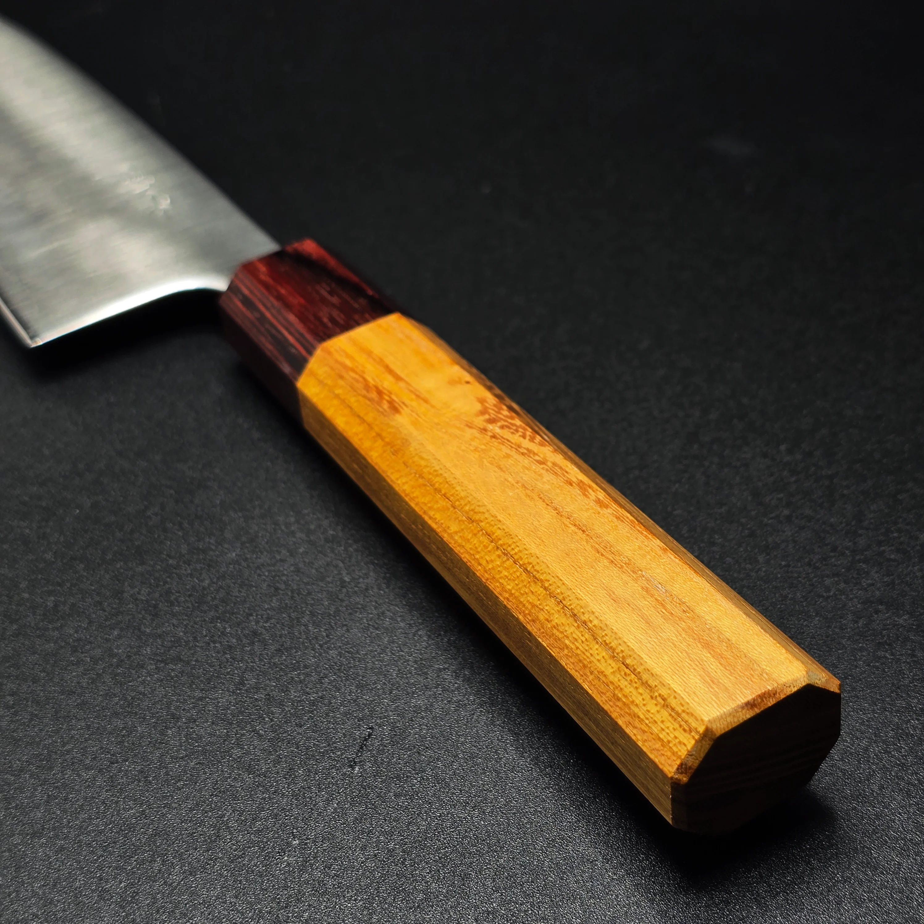 JAPONES: SANTOKU 165mm AOGAMI SUPER MANGO EN KEYAKI - Image 7
